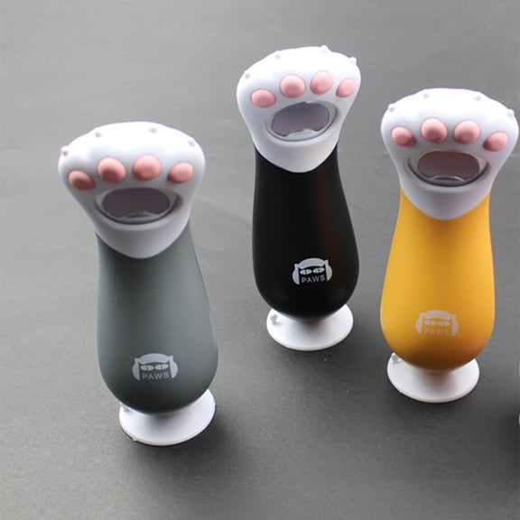 WHAMVOX Cute Paw Shape Opener Plastic for Bottle Caps Opening Home Use Bar 1Pack Grey