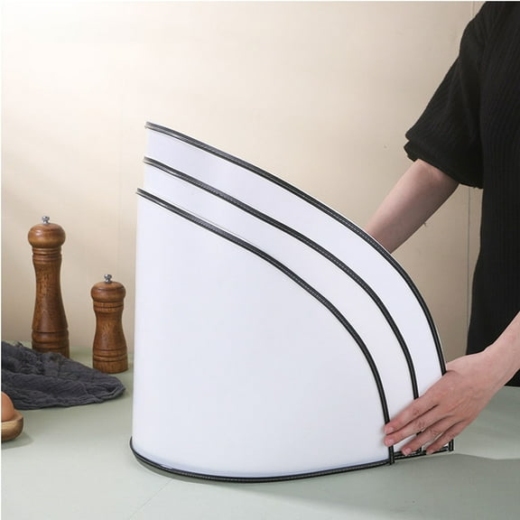 WHAMVOX Cutting Board Splatter Shield Splash Guard Block Charcuterie Boards White