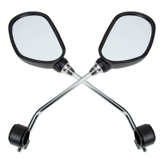 ROMANSENTIAL Rear View Mirror For Bike Rearview Mirrors Black Abs 1 Pair