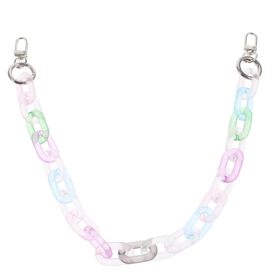 WHAMVOX DIY Bag Chain for Shoulder Bags and Purses with Durable Acrylic Zinc Alloy Material Multi Color 10 Inches