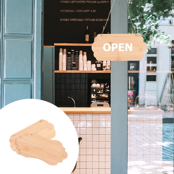 WHAMVOX DIY Blank Hanging Tags for Craft Projects Khaki Synthetic Material 2 Pieces