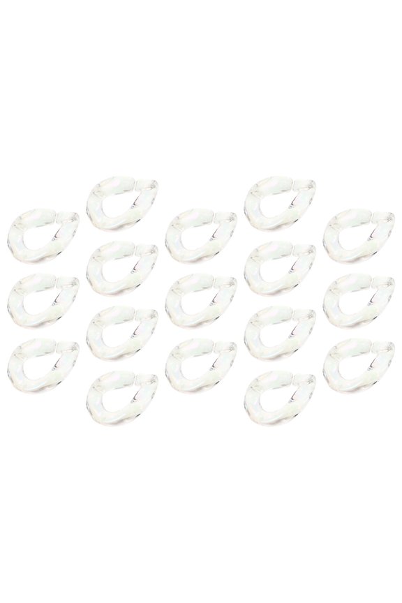 20Pcs DIY Bracelets Buckles Transparent Acrylic Connecting Rings for Phone Chains Keychains and Jewelry Making