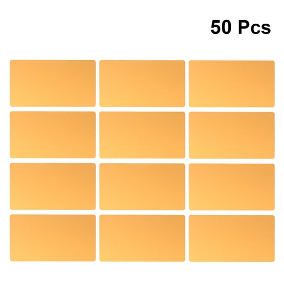 HOOWIFFY Red Anodized Cards Business Cards Aluminium Golden CNC Engraving Office Use 50 Pcs