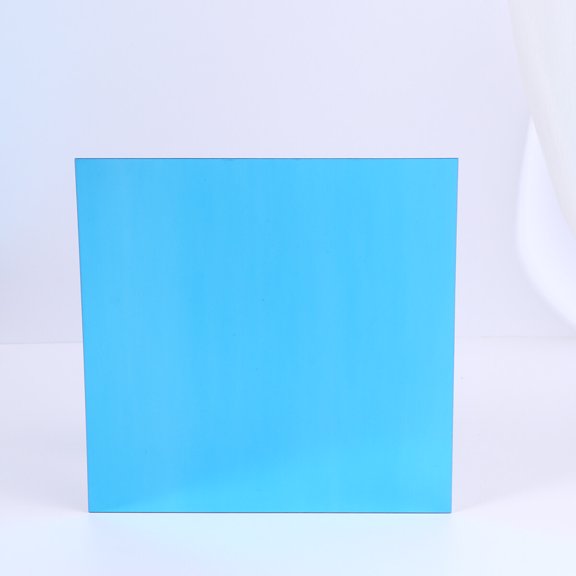 WHAMVOX DIY Mirror Surface Stickers for Wall Decor Blue PET Material 16 Pieces 15x15x0.02cm
