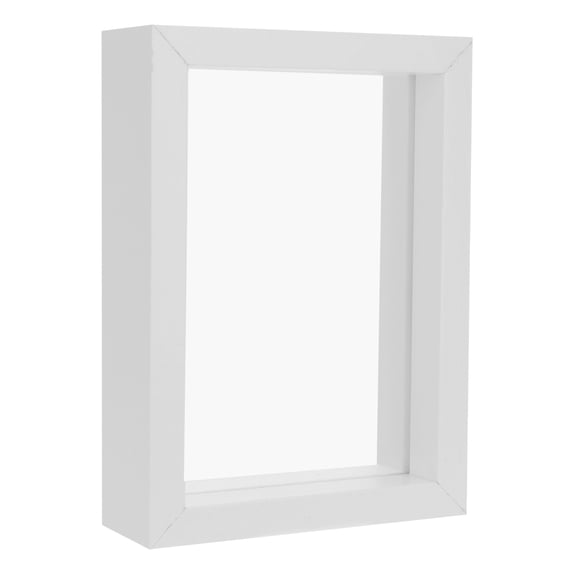 WHAMVOX DIY Stereoscopic Plant Specimen Frame Double Sided Glass Leaves Photo Frame Creative Table Decoration (White, 6 Inches)