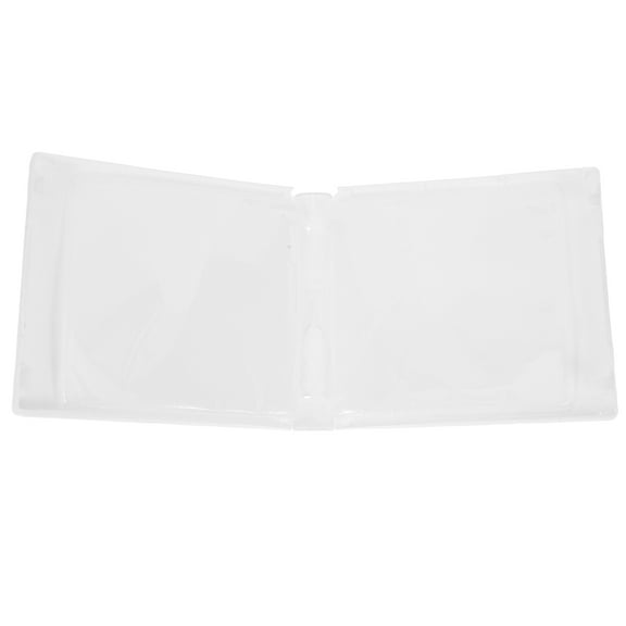 WHAMVOX DVD Case Plastic CD Box with Insertable Pages 12-Disc Media Storage Organizer Box CD Holder Bag Portable DVD Box Storage Disc Case White