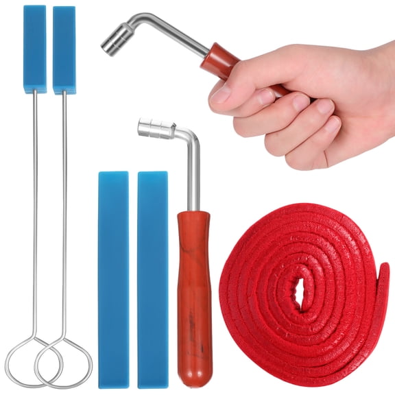 ROMANSENTIAL 1Set Professional Piano Tuning Tools Kit Metal Tuning Wrench Vocal Band and Damper Blocks
