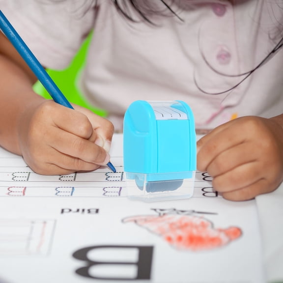 WHAMVOX Dashed Line Roller Stamp Self Inking Rolling Stamp Black Ink Handwriting Practice Tool for Teachers Home Primary School Kindergarten