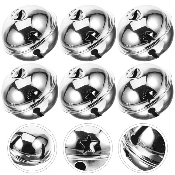 WHAMVOX Decorative Bells 6Pcs Round Iron For Tree Ornaments And Crafts