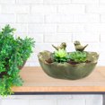 thumbnail image 1 of ROMANSENTIAL Cute Ceramic Planter Olive Green 1Pcs for Office, 1 of 8
