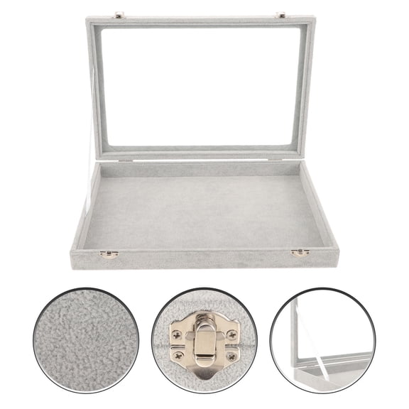 WHAMVOX Decorative Jewelry Case Earrings Necklace Earring Case Medal Display Box 35x24cm