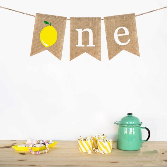 WHAMVOX Decorative Latte Art Banners Summer Theme First Birthday Hanging Garland Baby