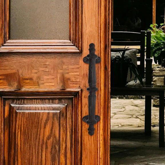 WHAMVOX Decorative Metal Door Handle For Outdoor Gates Vintage Style Pull Handle For Wooden Fences For Garden Sheds And Barn Doors