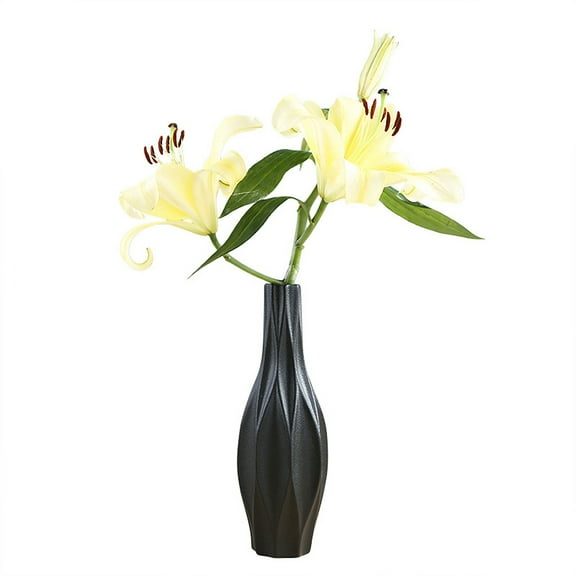 WHAMVOX  Decorative Table Vase Desktop Floral Pot Vases Home Decoration Black