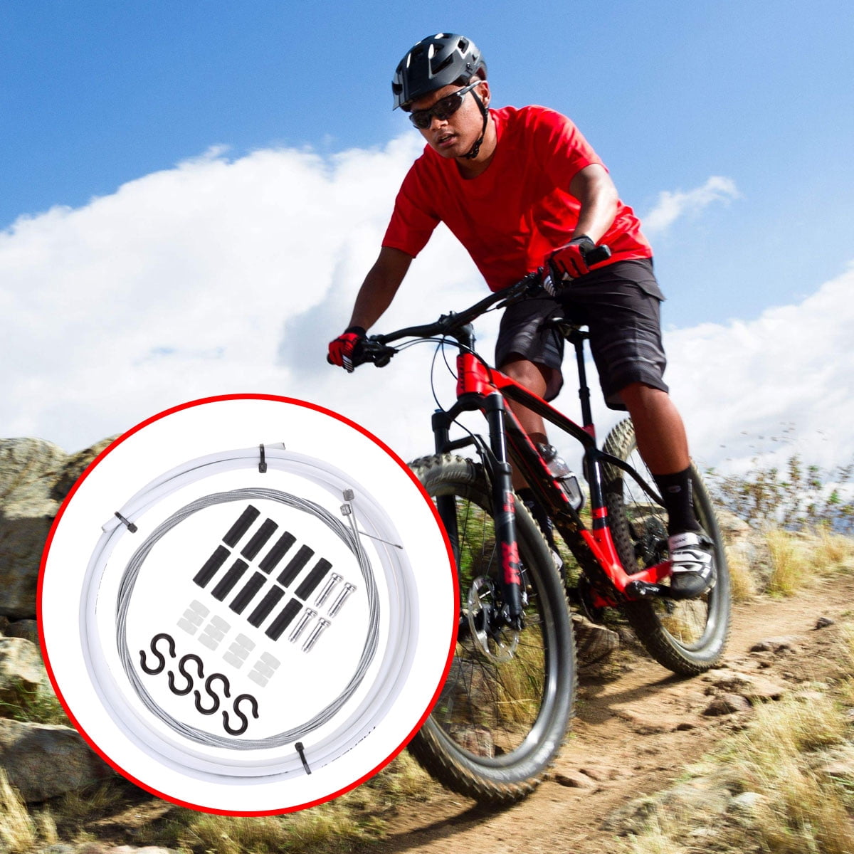 FESTFENDS Universal Bike Brake Cable Kit PVC White 1 Set - Walmart.com