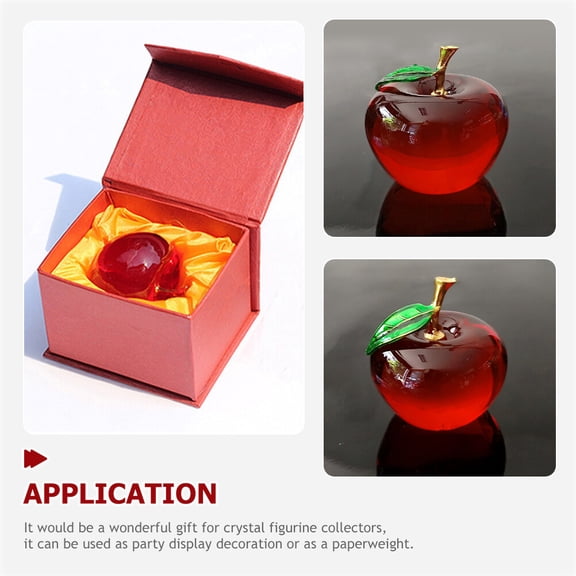 WHAMVOX  Desktop Adornment Decoration Apple Sculpture Decorative Apples Statue Red
