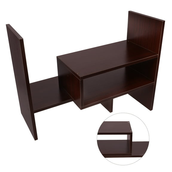 WHAMVOX Desktop Bookcase Book Storage Organizer Bookshelf Modern Tabletop Storage Rack