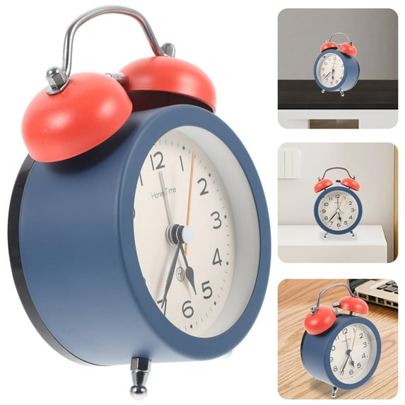 WHAMVOX Desktop Decorative Clock Digital Alarm Battery Child Student Blue