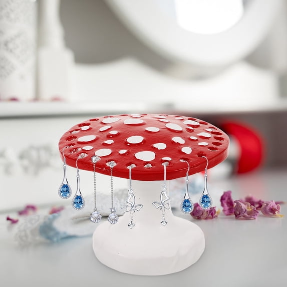 SEWCHICS Red Resin Earrings Display Rack 1Pcs 3.5X3.5X2.6In