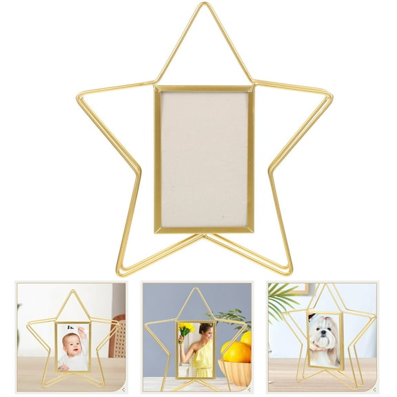 WHAMVOX Desktop Rotate Photo Frame Rotating Photo Frame Dad 29.80X28.40X4.00CM Golden