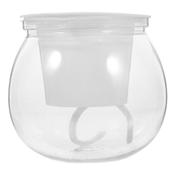 WHAMVOX Desktop Small Fish Tank Plastic Terrarium Bowl Hydroponic Baby