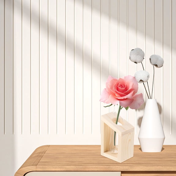 WHAMVOX Desktop Tube Planter Propagation Tube Clear Propagation Tube Plant Terrarium with Wood Stand