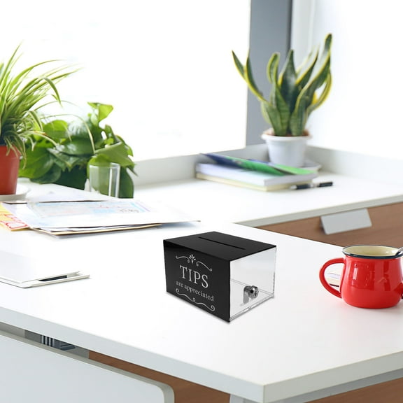 WHAMVOX  Digital Counting Money Jar Donation Boxes for Fundraising Black