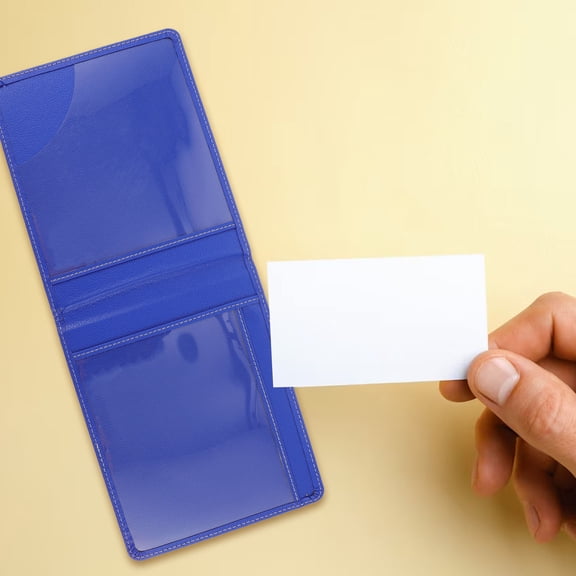 WHAMVOX ID Card Cover Dark Blue 1Pcs 6.9x5.7x0.6In