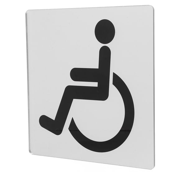 KHBUAB WC Wall Sign Wc Sign Handicap Accessible Sign White 1Set for Use