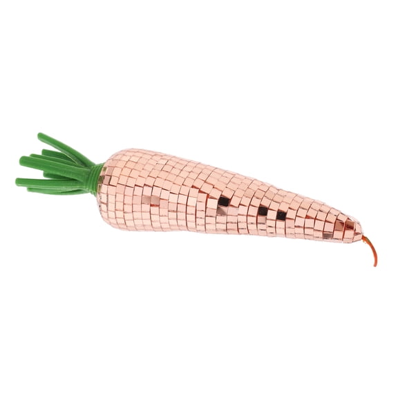 WHAMVOX Disco Carrot Home Decor Unique Vintage Multi Glass Figurine for Tabletop Decoration 3.5 inches