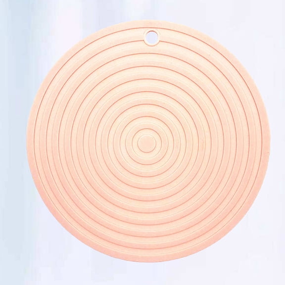 DECORNIJIA Heat-Resistant Household Silicone Cup Pad Placemat 1 Piece Beige