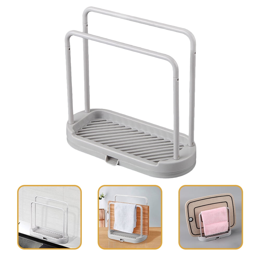 WHAMVOX Dish Rack Drainer Double Row Storage Water Draining Kitchen ...