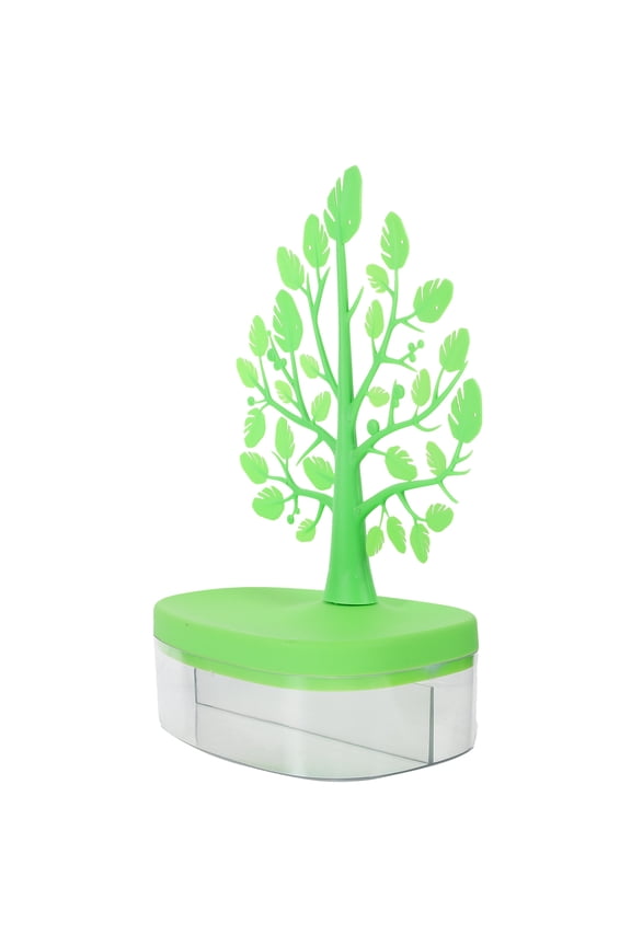 Green Jewelry Tree Stand with Smooth Branches for Organizing Earrings, Bracelets, and Accessories