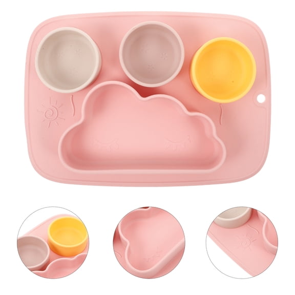 WHAMVOX  Divided Baby Bowls with Anti-slip Silicone Meal Plate