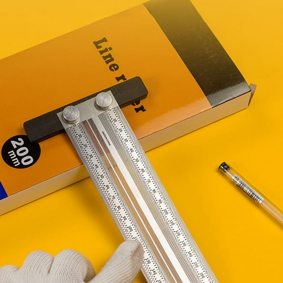 WHAMVOX Dividing Rule Multifunctional Carpentry Ruler Measuring Woodworking Silver