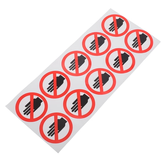 WHAMVOX Do Not Touch Warning Stickers Waterproof Safety Signs Warning Sign Label Stickers for Factory Laboratory Appliances Warehouse Glass