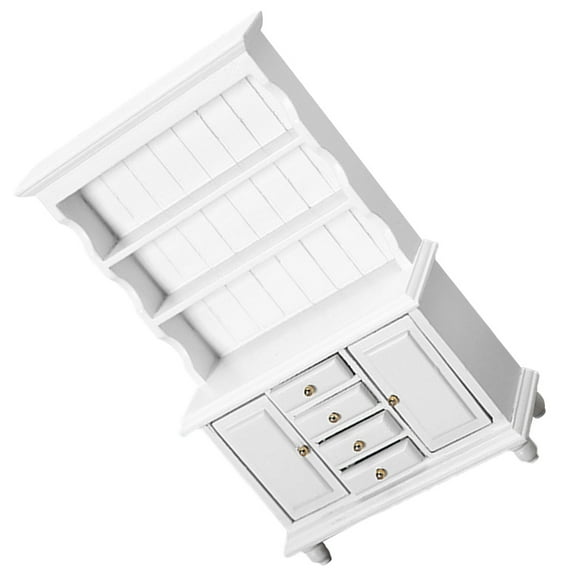 SEWCHICS Adorable Mini Cabinet Simulated Mini Furniture White Birch 1Pcs