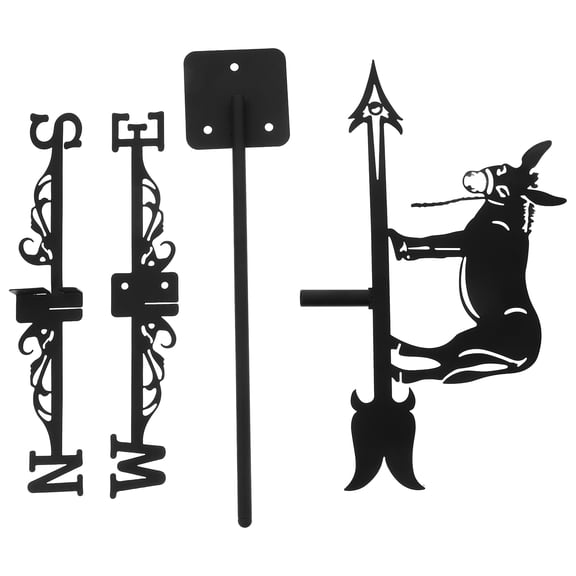 WHAMVOX Donkey Wind Weathervane for Roof Mount  Weather Vane with Donkey Statue Donkey Iron Weathervane Animal Weathervane Donkey Wind Vane