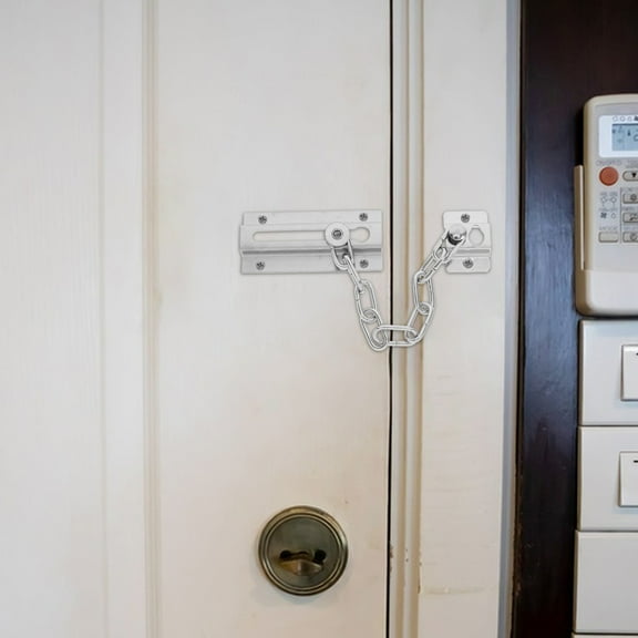 WHAMVOX Door Chain Lock Door Latch Locks Metal Door Chain Door Guard with Lock with Screws for Inside Door, Front Door, Apartment Door, Kids Home Security Safety Locks