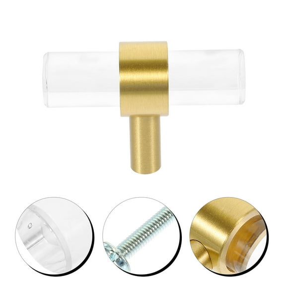 WHAMVOX Door Handle T Bar Cabinet Door Knob Acrylic Dresser Drawer Pull Accessory