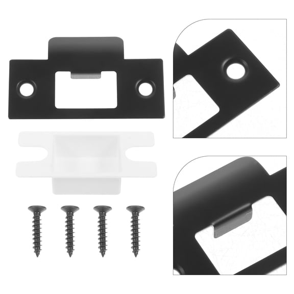 WHAMVOX Door Reinforcement Front Dead Bolt Strike Plate Latch Black