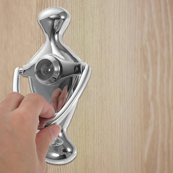 WHAMVOX Door Security Knocker Household Door Knocker with Peephole Zinc Alloy Door Viewer