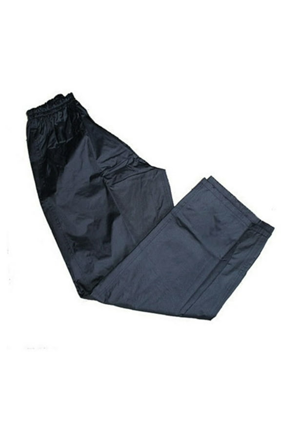 Double Layer Outdoor Cycling Pants Rainproof Waterproof Motorcycle Riding Rain Pants Fishing Trousers for Camping Hiking Climbing Boating Hunting - Size XXL (Dark Blue)