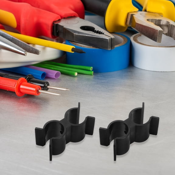 WHAMVOX Double Port Pipe Clamps 10Pcs Black for Secure Attachment and RV Accessories