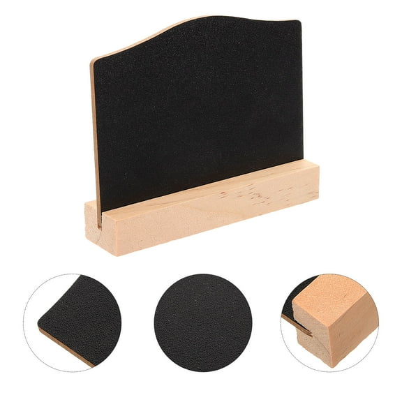 WHAMVOX Double-sided Mini Blackboard Wooden Message Board Decorative Chalkboard for Shop Bar Coffee House (Arched Board with Base)