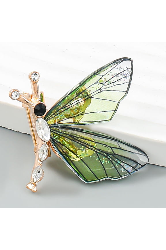 Women's Brooches Green Alloy Dragonfly 1Pcs
