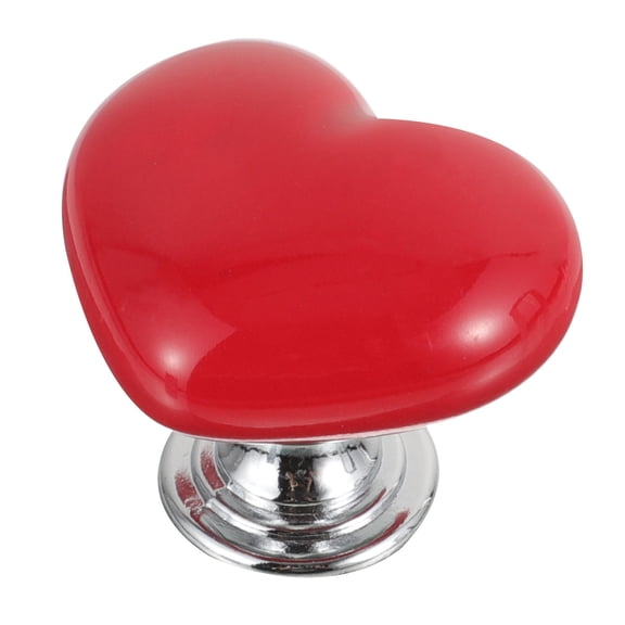 SEWCHICS Heart Hardware Cabinet Drawer Handle Red 1Pcs for Furniture