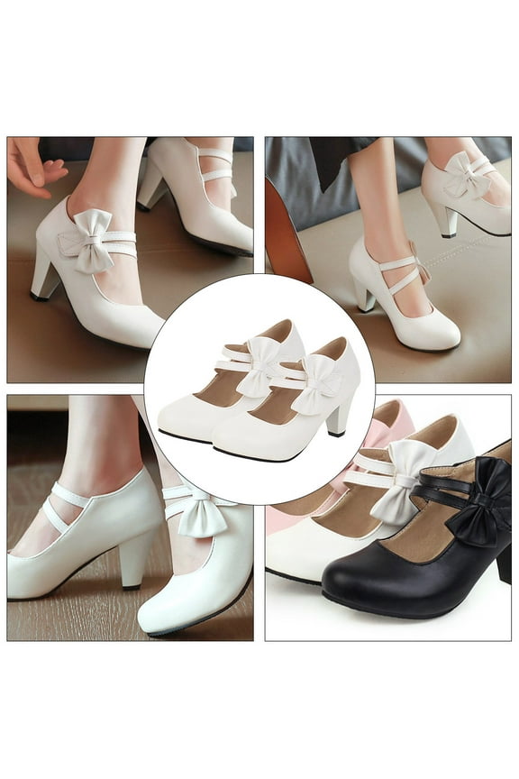 Dressy Girls Shoes Shoes Single Shoes Man Women's 6 White