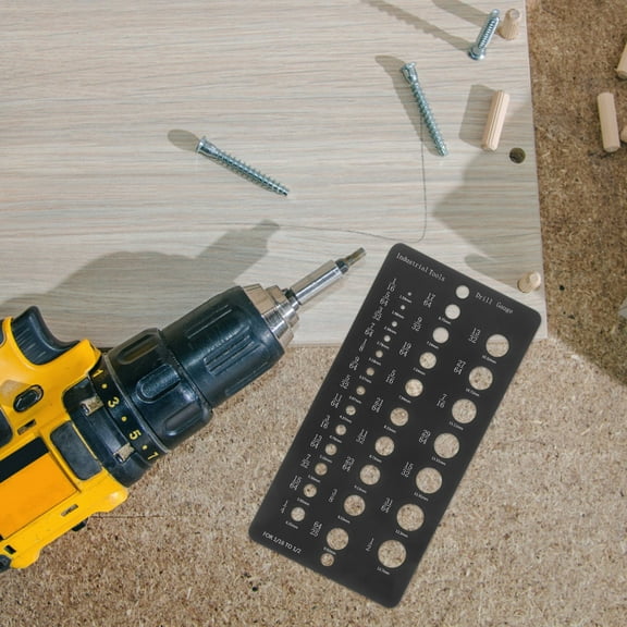 WHAMVOX Drill Bit Gauge 1/16 To 1/2 Inch 29-Hole Drill Hole Measuring Tool Accurate Drill Bit Size Guide Multi-Use Drill Hole Diameter Gauge For Industrial Use