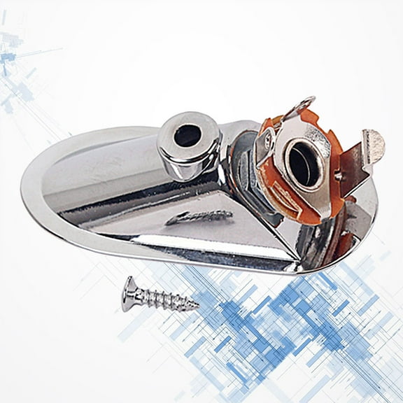 WHAMVOX Dual Silver Guitar Jack Plugs for Electric Guitar Bass with Professional Metal Design Standard 1/4